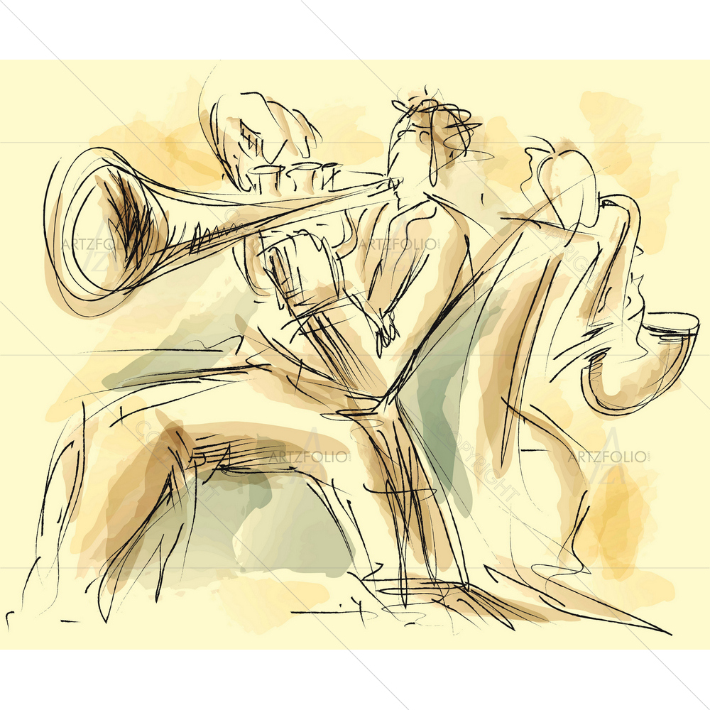 Abstract Jazz Band — custom-size art design 5014045