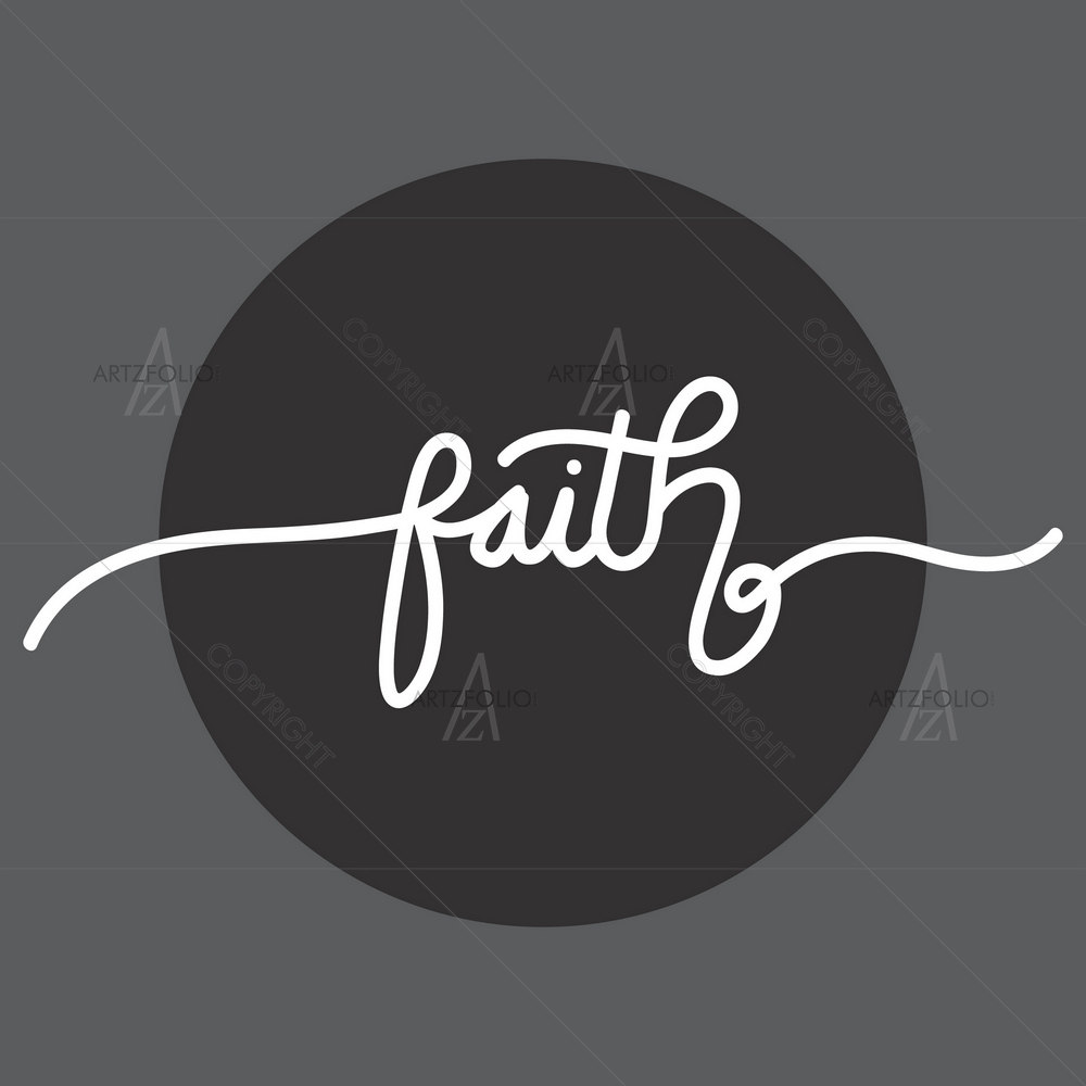 Faith Typography — Calligraphy custom art by ArtzFolio