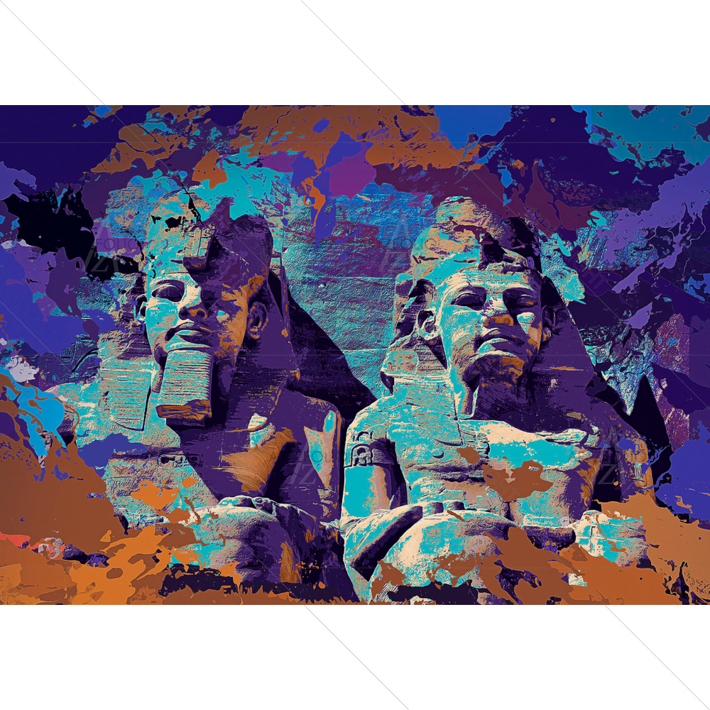Temple Abu Simbel Pharaoh Ramesses — custom-size art design 5014084