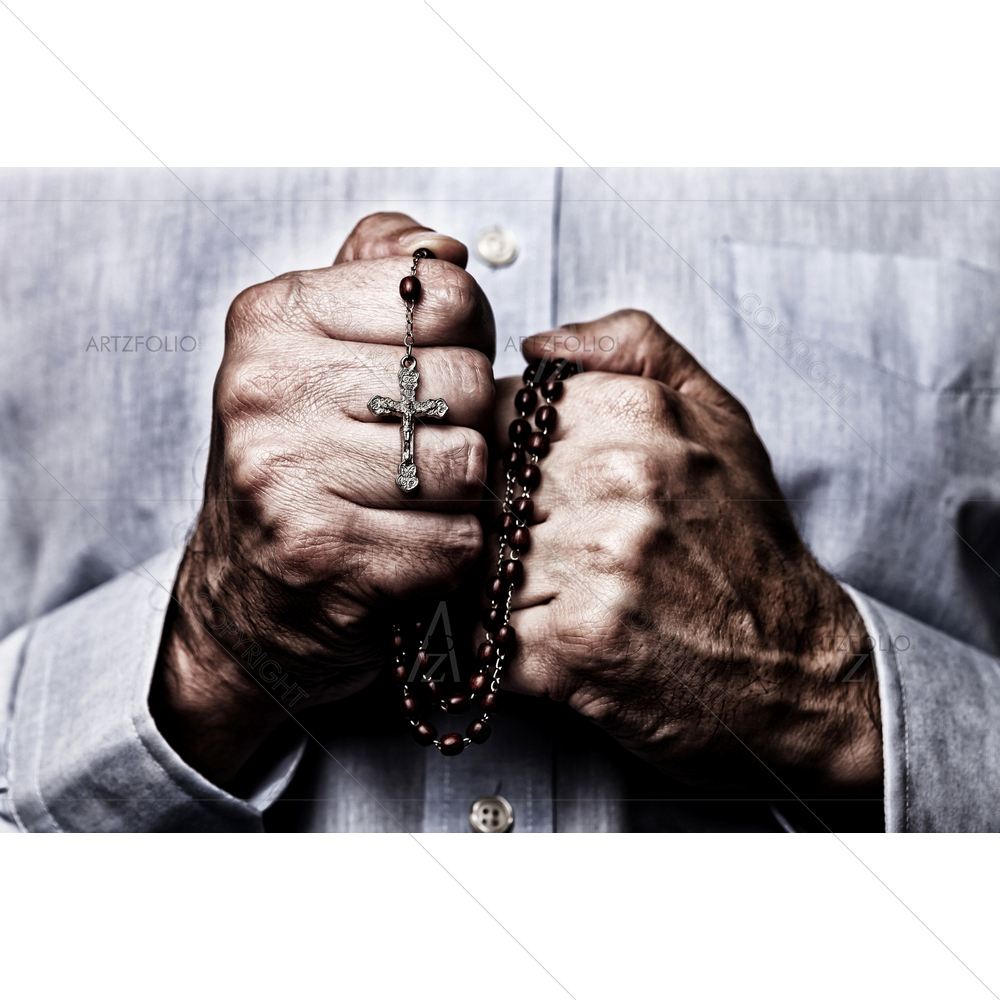 Afro American Man with Catholic Faith — Devotional custom art by ArtzFolio