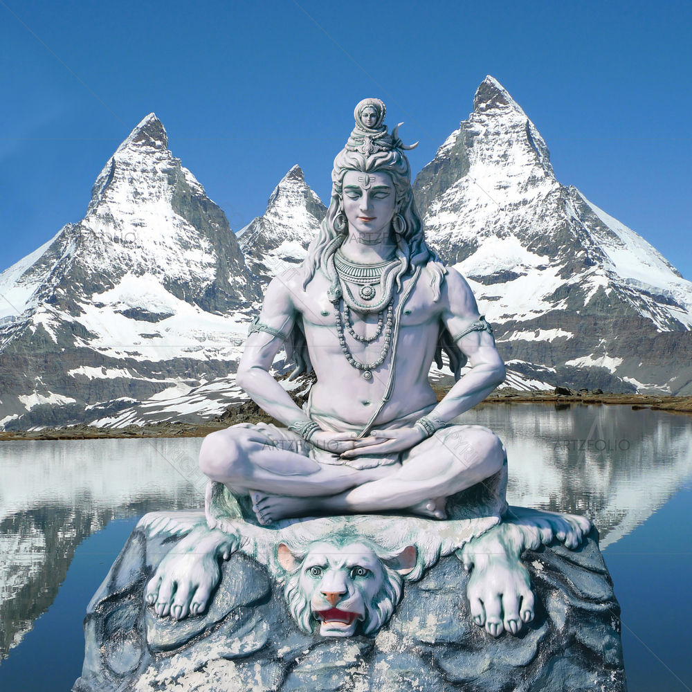 Hindu Lord Shiva D4 — Devotional custom art by ArtzFolio