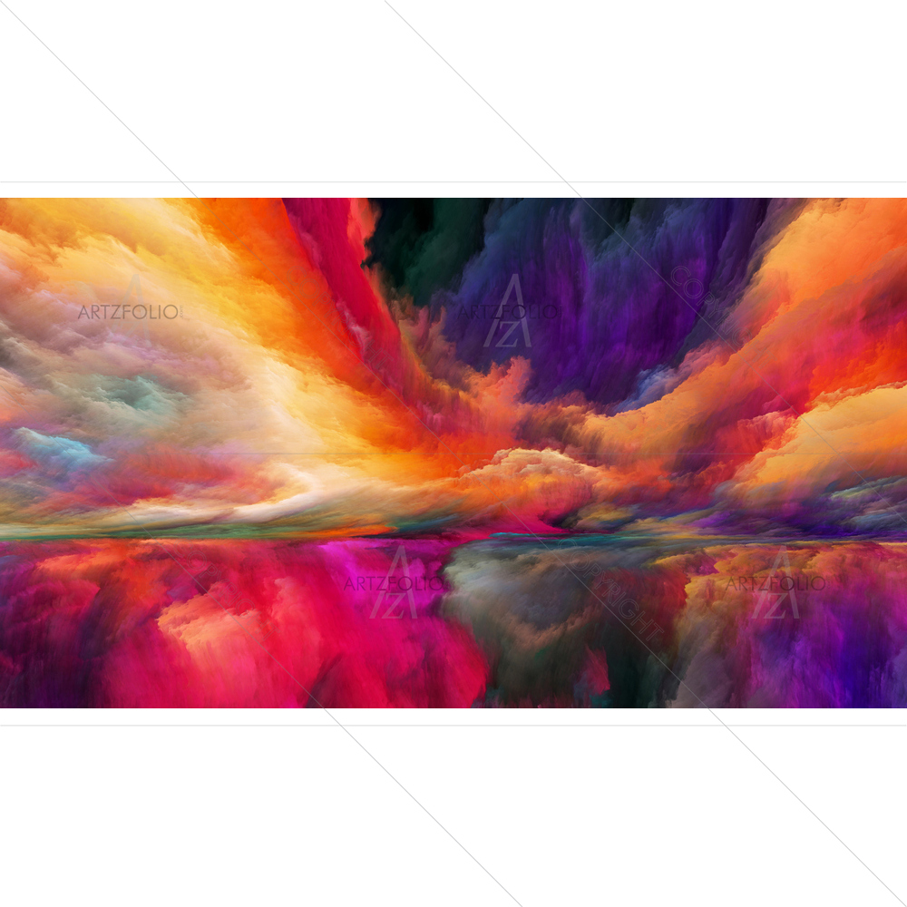 Color Burst Landscape — Abstract custom art by ArtzFolio