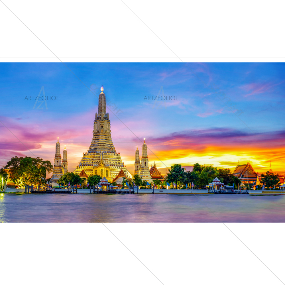 Wat Arun Temple, Bangkok, Thailand — custom-size art design 5014119