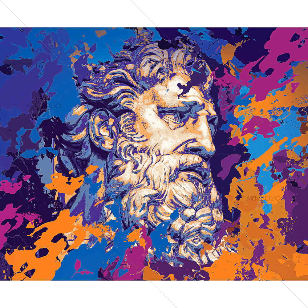 Neptune of Roman God — Devotional custom art by ArtzFolio