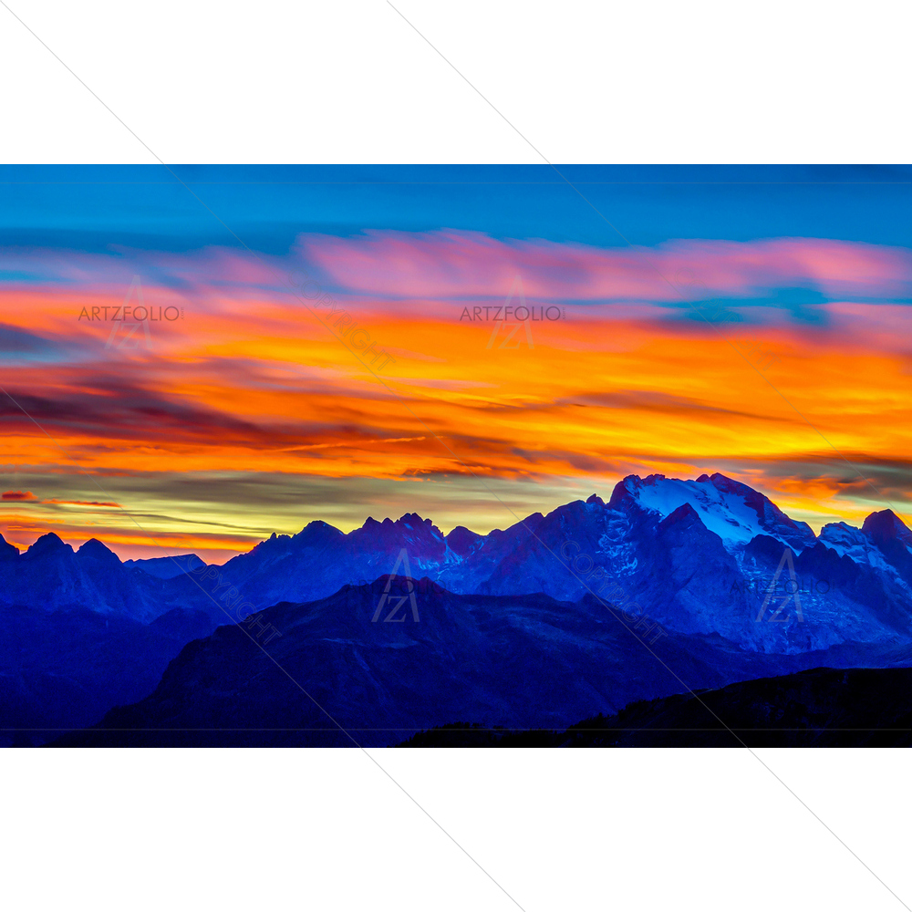 Mountain Peaks Silhouette — custom-size art design 5014123