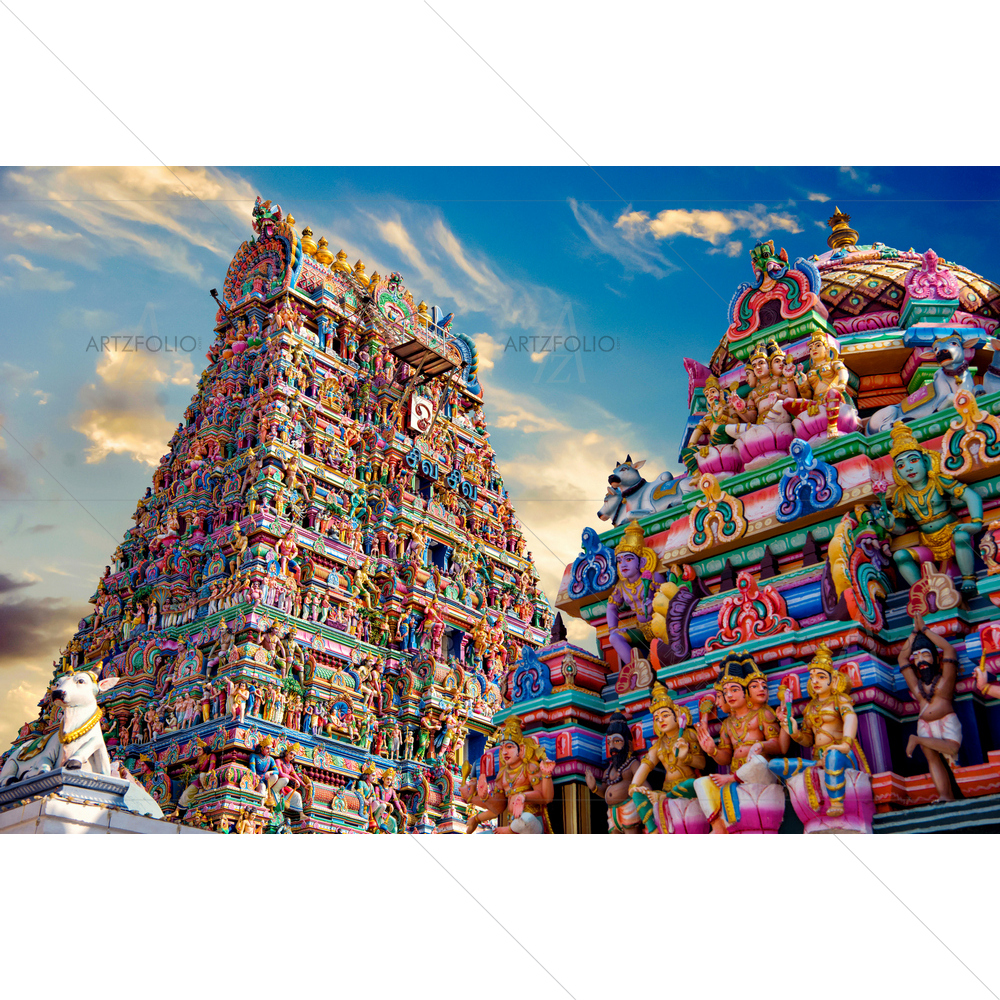 Kapaleeshwarar Temple, Tamil Nadu, India — custom-size art design 5014124
