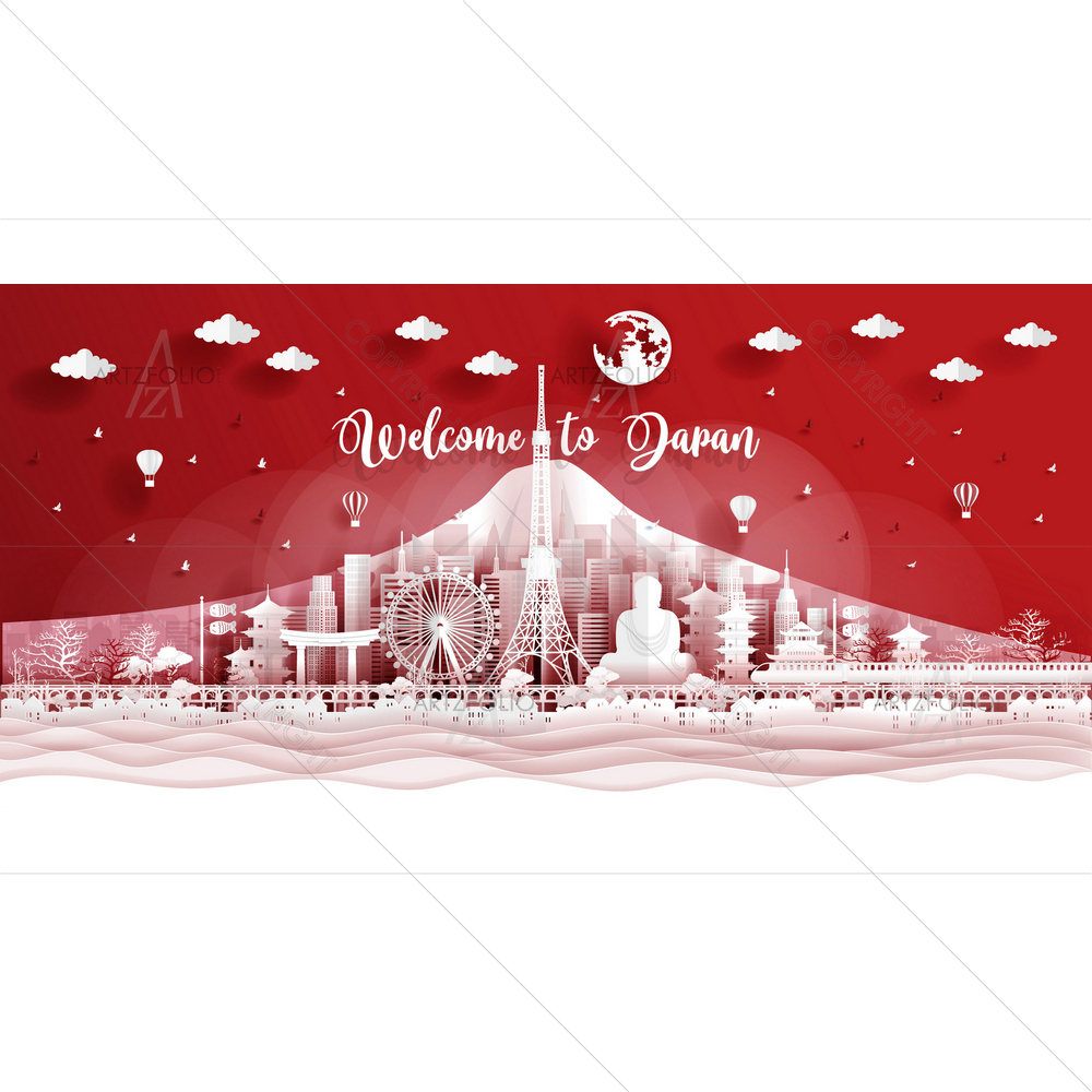 Japan Famous Landmarks D1 — custom-size art design 5014152