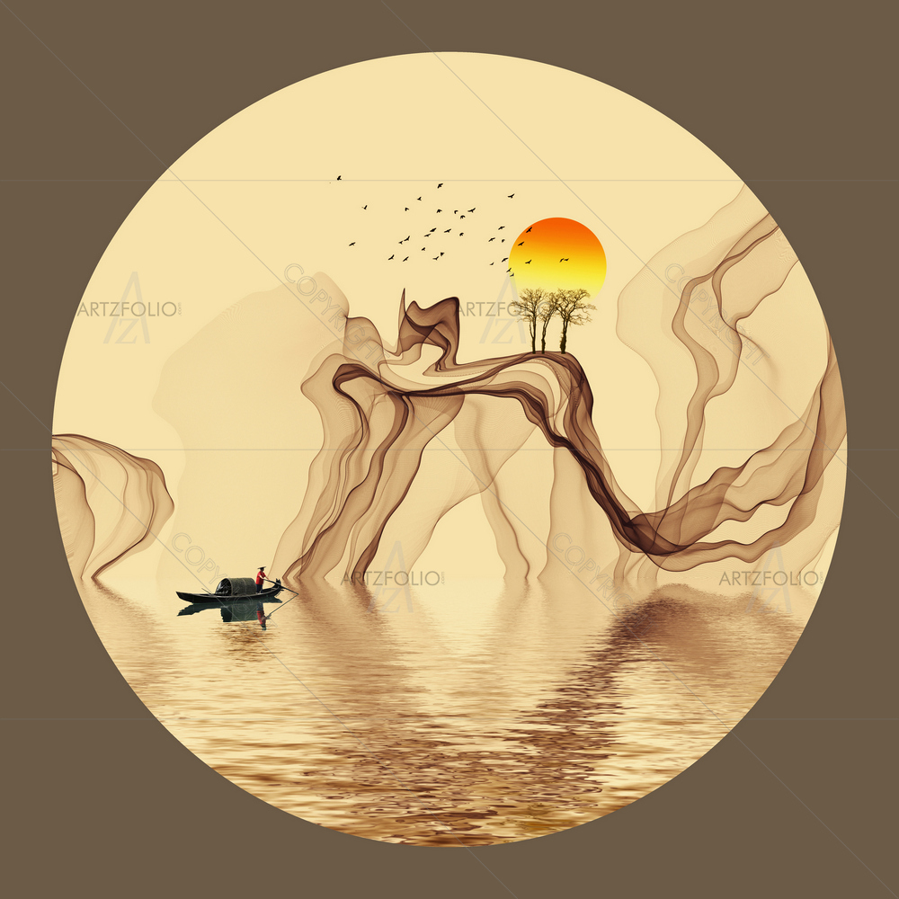 Abstract Landscape D3 — custom-size art design 5014156