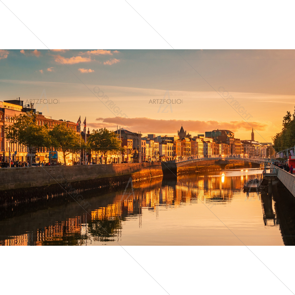 Golden Hour View, Dublin, Ireland — Devotional custom art by ArtzFolio