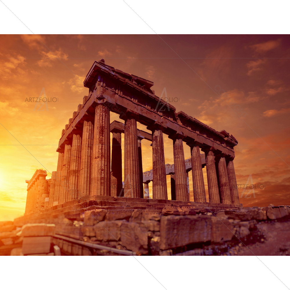 Parthenon Temple, Acropolis in Athens — Devotional custom art by ArtzFolio