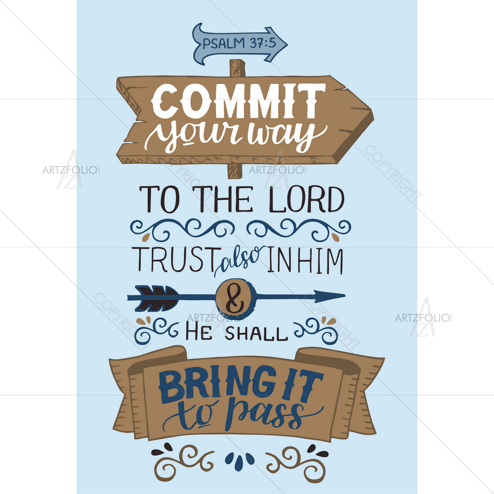 Biblical Quote Psalm — custom-size art design 5014204