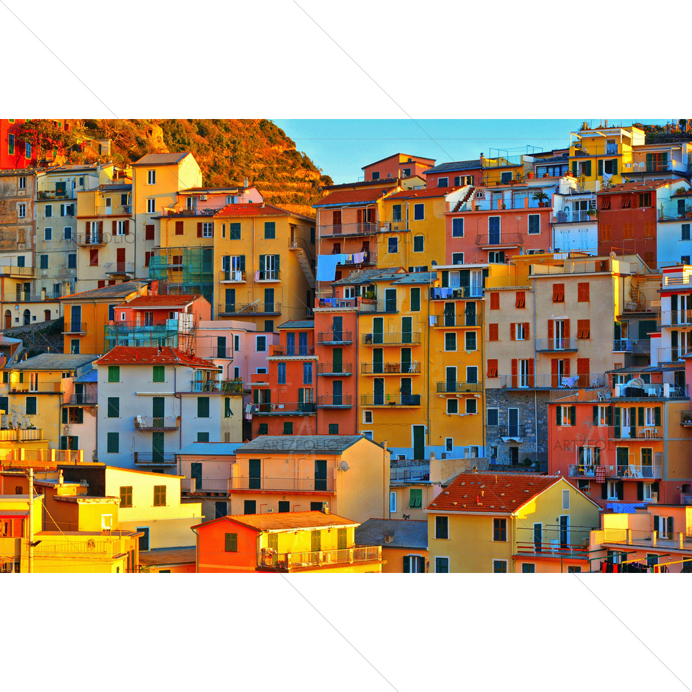 Village Manarola Cinque Terre, Liguria, Italy — custom-size art design 5014212