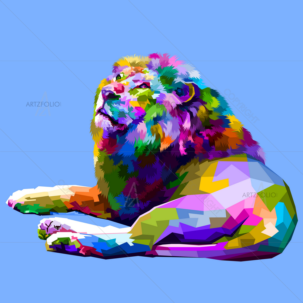 Lion Lying — custom-size art design 5014232