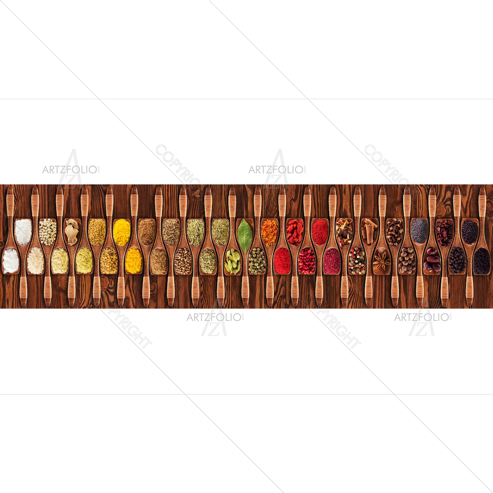Indian Condiments and Herbs — Beverage custom art by ArtzFolio
