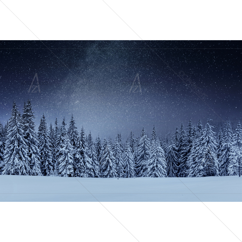 Dairy Star Trek above Winter Woods, Ukraine — Devotional custom art by ArtzFolio
