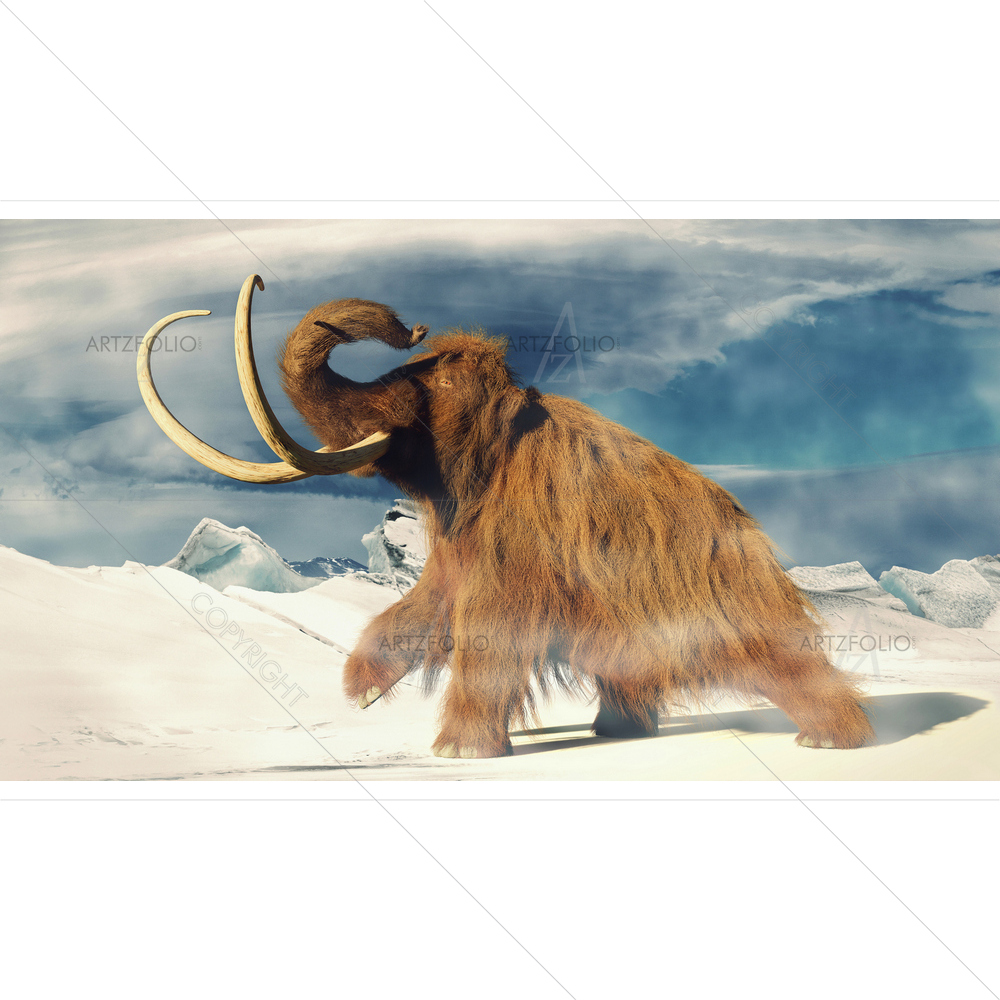 3D Woolly Mammoth — custom-size art design 5014258