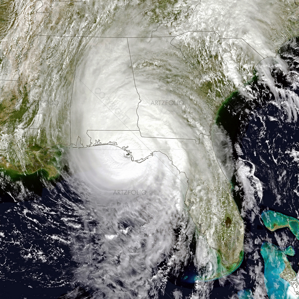 Hurricane Michael made Landfall, Florida — custom-size art design 5014264