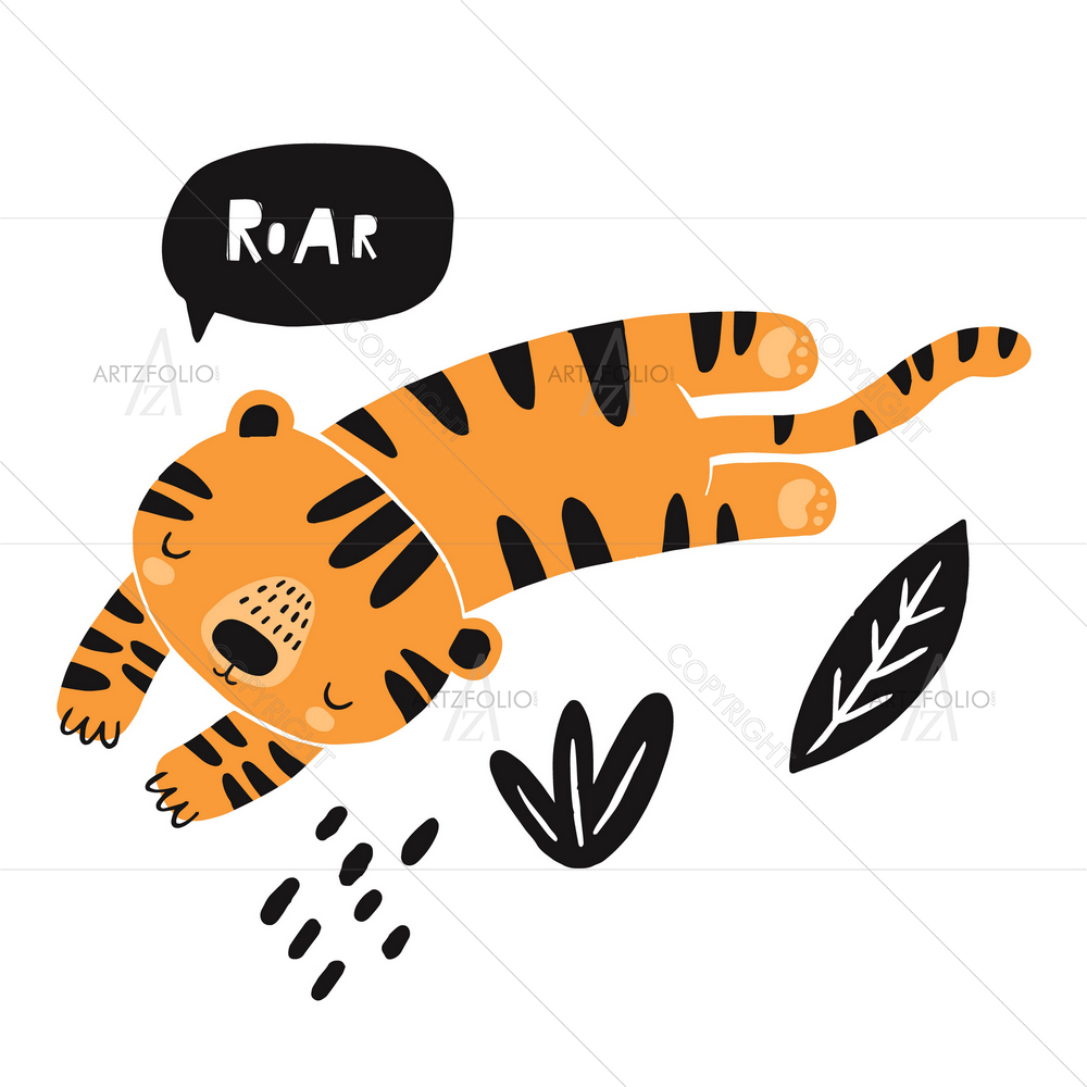 Cute Tiger — Animals custom art by ArtzFolio