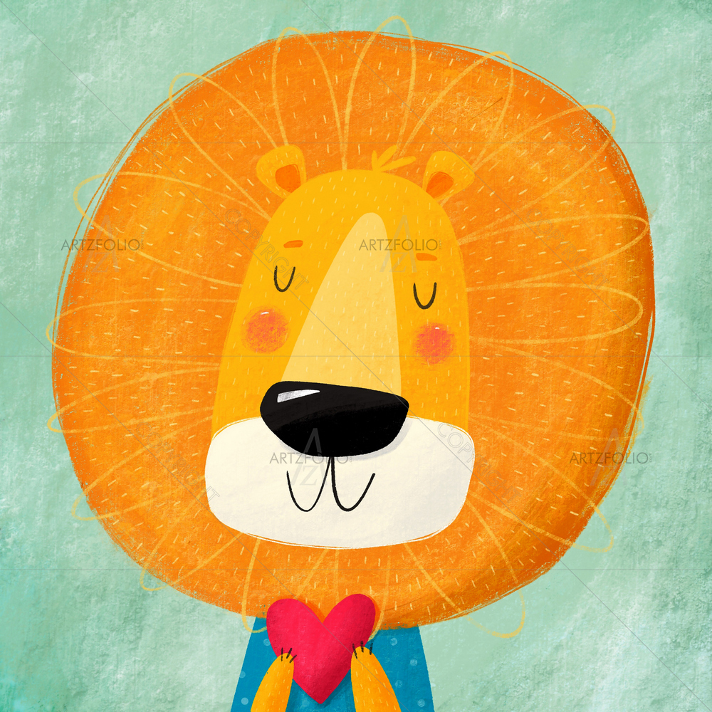 Cute Lion D2 — custom-size art design 5014301