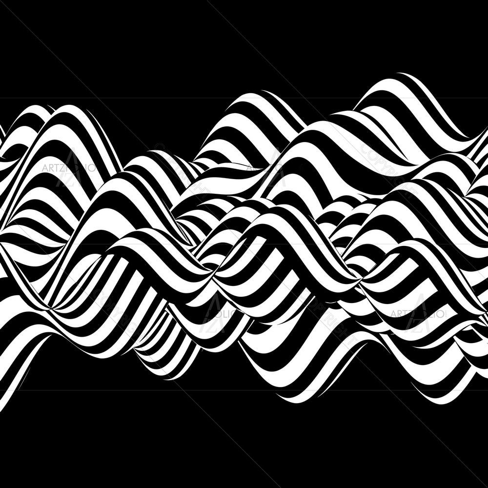 Monochrome Abstract 3D — custom-size art design 5014303
