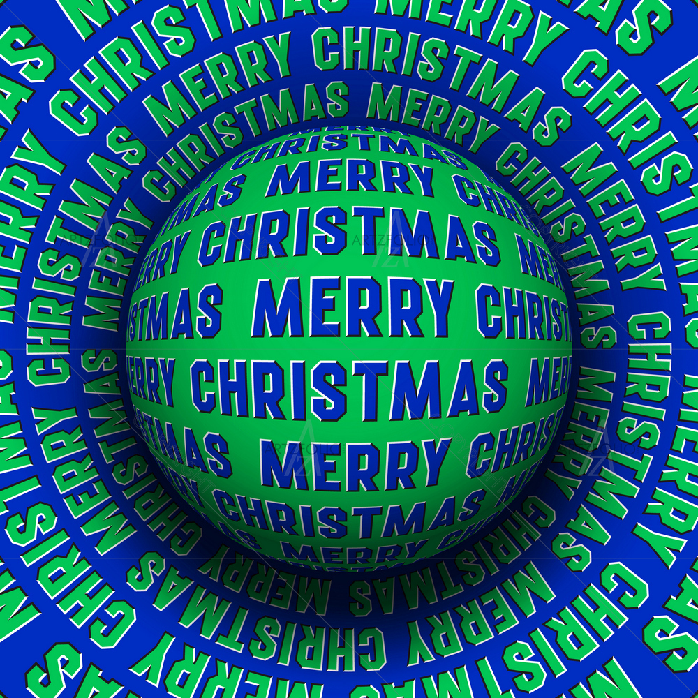 Optical Illusion Merry Christmas — Devotional custom art by ArtzFolio