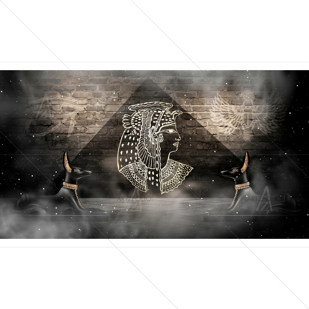 Abstract Ancient Egyptian Cleopatra D3 — custom-size art design 5014319