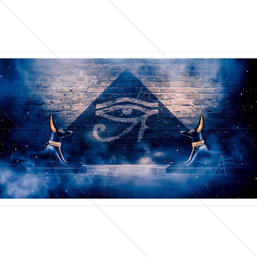 God of Death Anubis of Ancient Egypt D1 — Devotional custom art by ArtzFolio