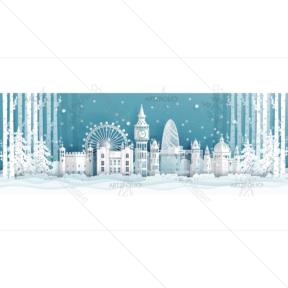 London Famous Landmarks D2 — Devotional custom art by ArtzFolio