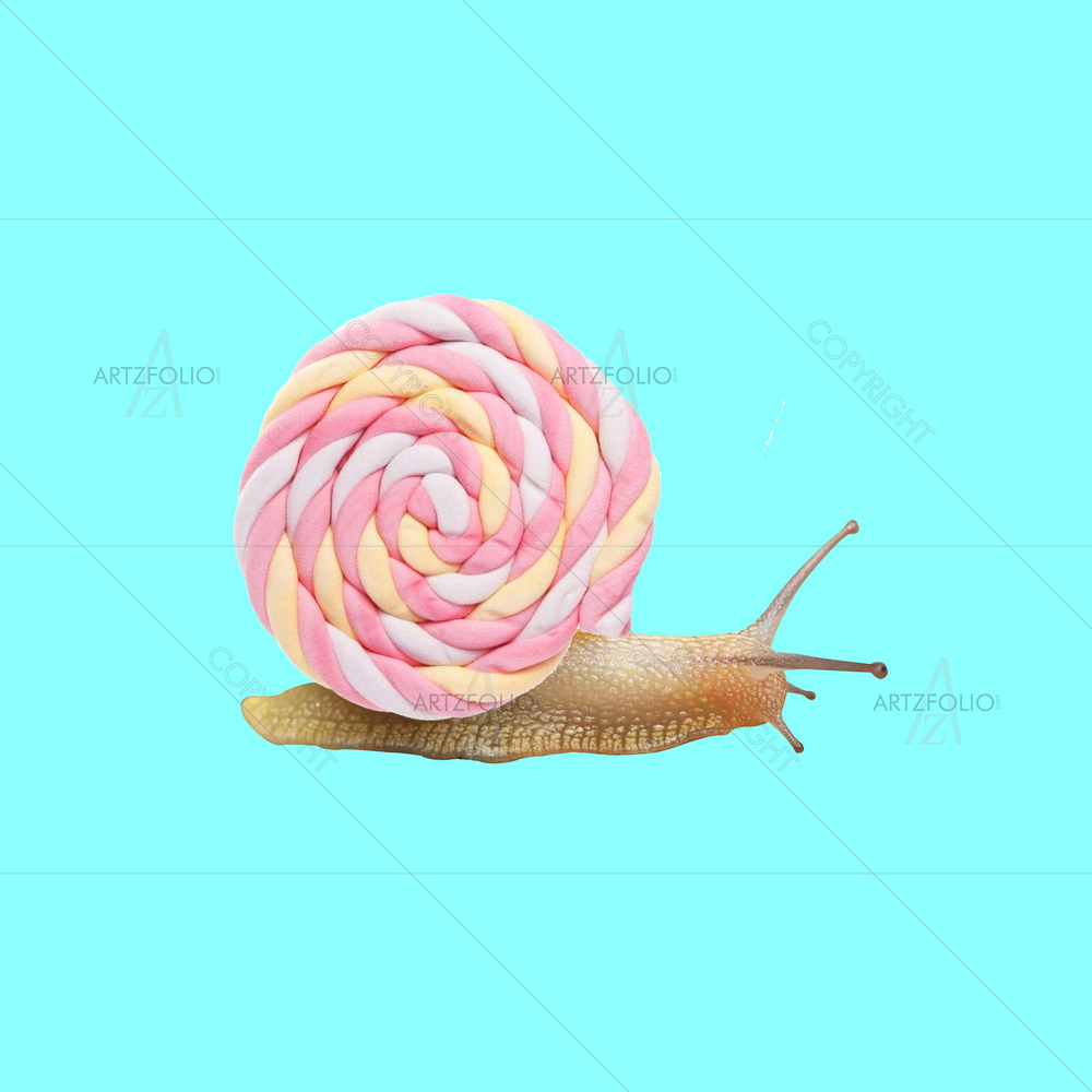 Lollipop Snail — custom-size art design 5014337