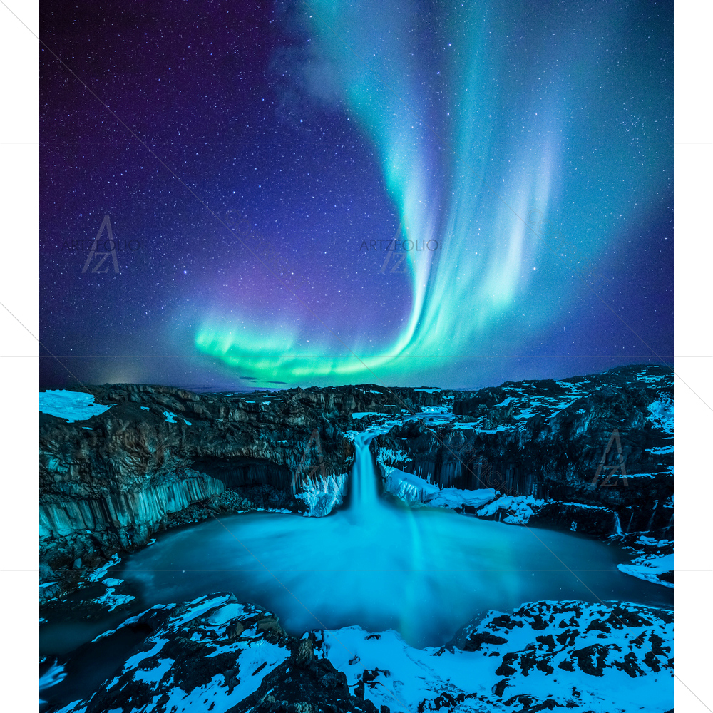Northern Lights, Aldeyjarfross, Iceland — custom-size art design 5014344