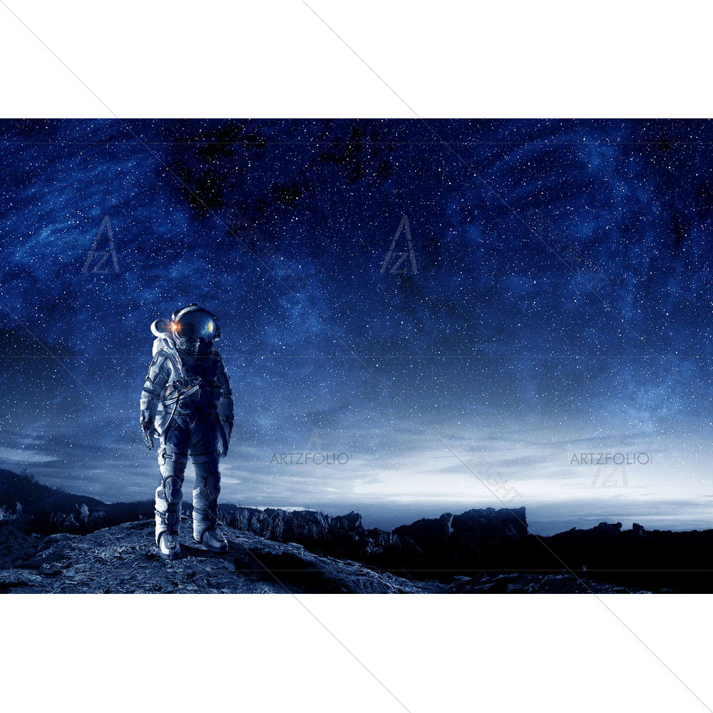 Astronaut and his Mission — Astronomy custom art by ArtzFolio