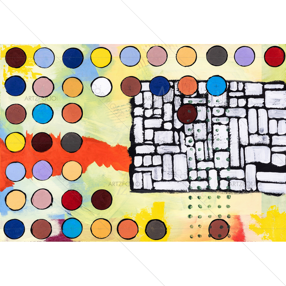 Abstract Geometric Modernist D2 — custom-size art design 5014363