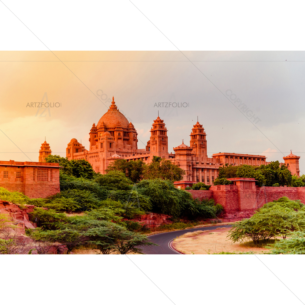 Umaid Bhawan Palace — Fluid marble custom art by ArtzFolio