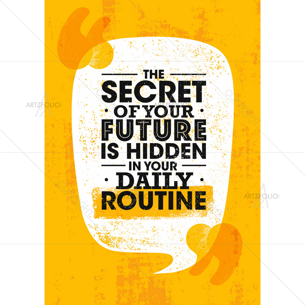 Secret of Future Motivational Quote — Calligraphy custom art by ArtzFolio