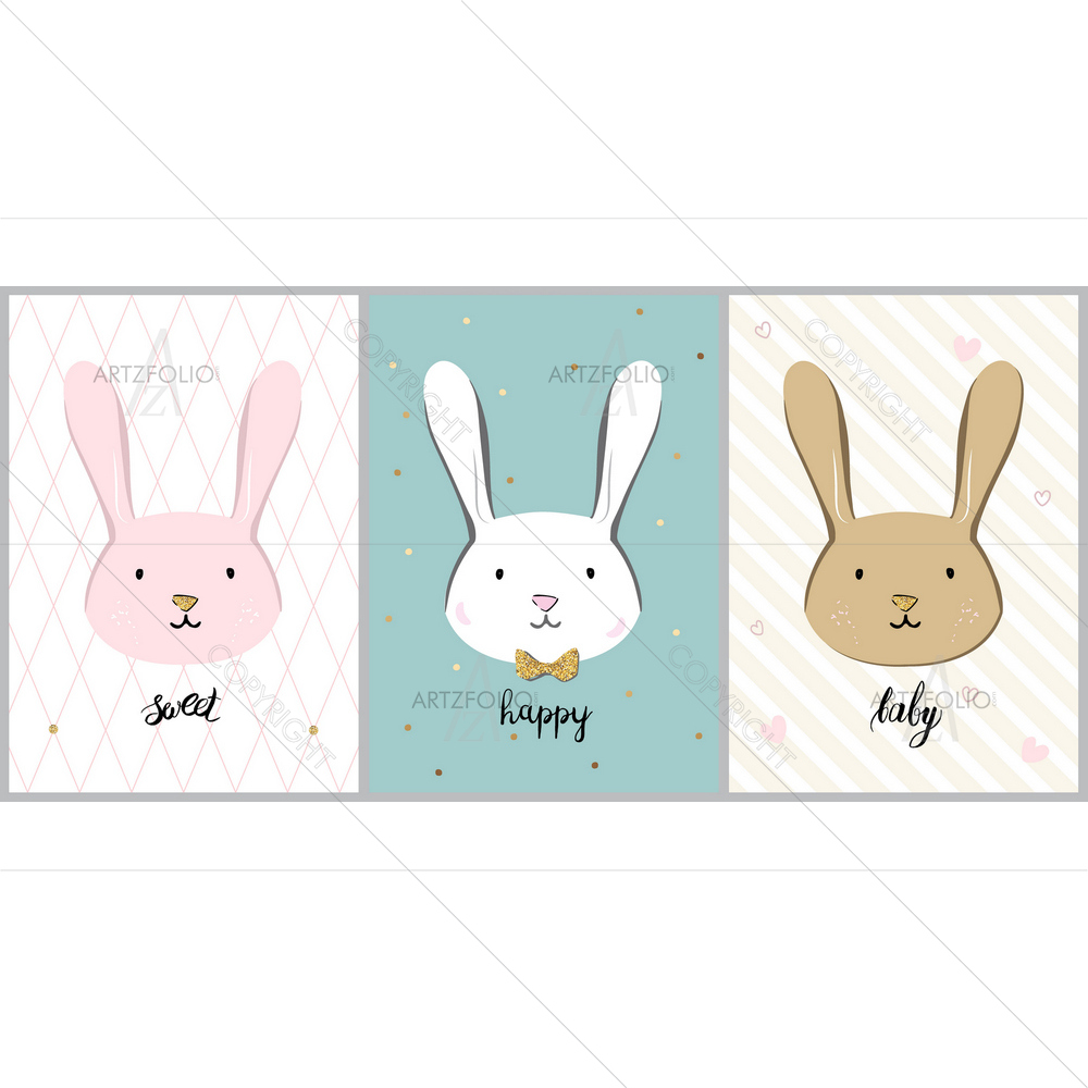 Cute Rabbit — Abstract custom art by ArtzFolio