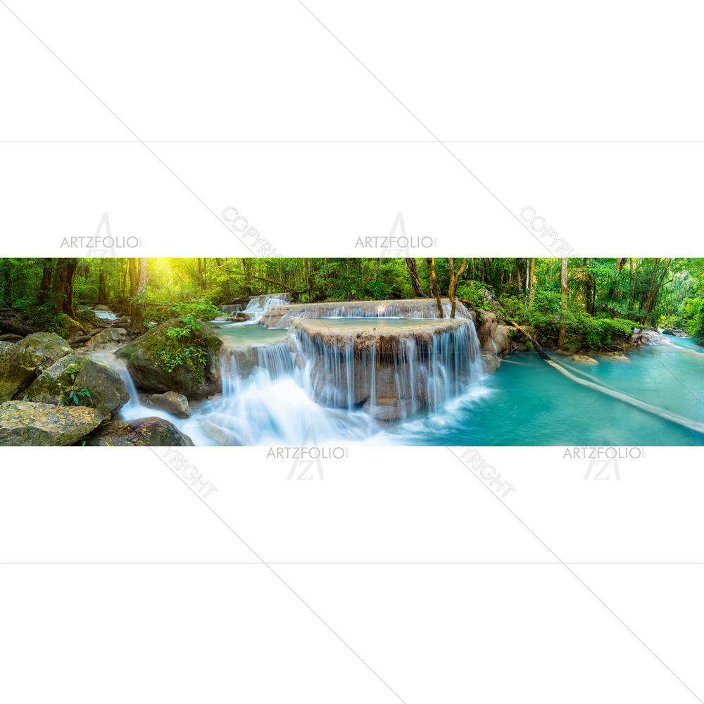 Deep Forest Waterfall, Thailand — Devotional custom art by ArtzFolio