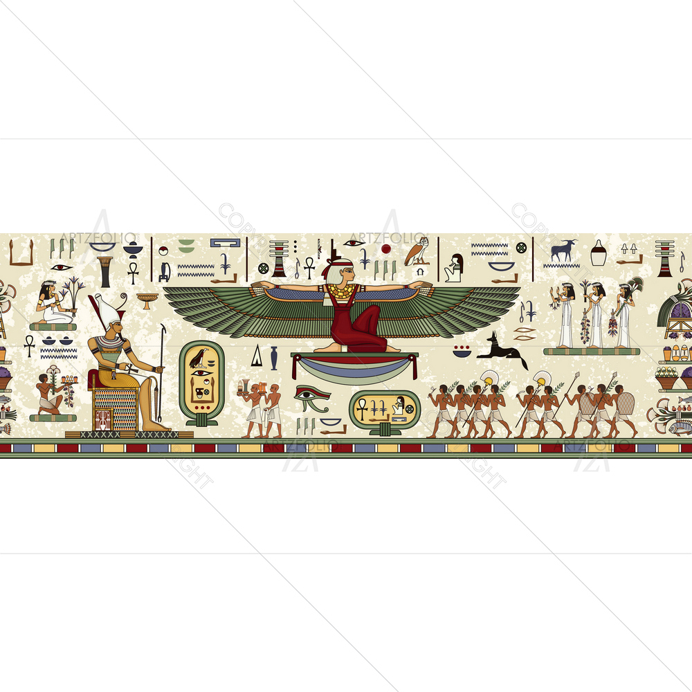 Murals With Ancient Egypt Scene D2 — Devotional custom art by ArtzFolio