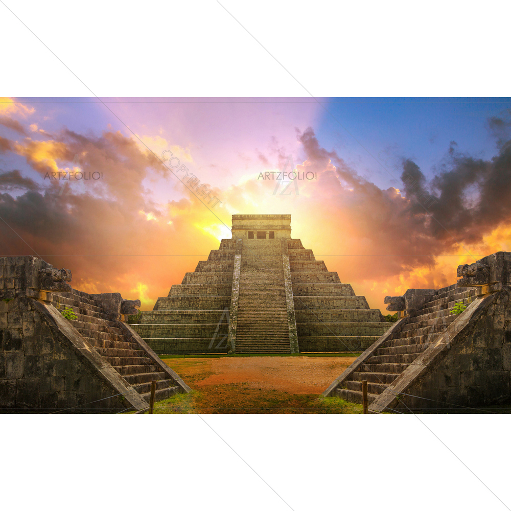 Mayan Pyramid, Mexico — custom-size art design 5014396