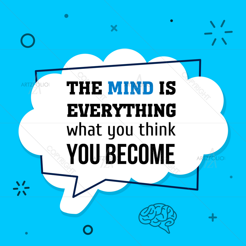Mind is Everything Motivational Quote — custom-size art design 5014400