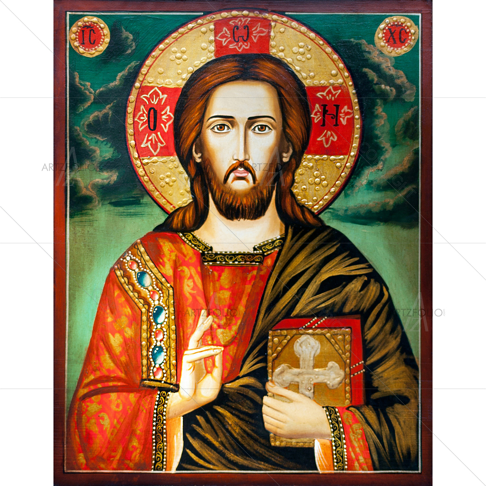 Hand-Painted Orthodox Icon D3 — Devotional custom art by ArtzFolio