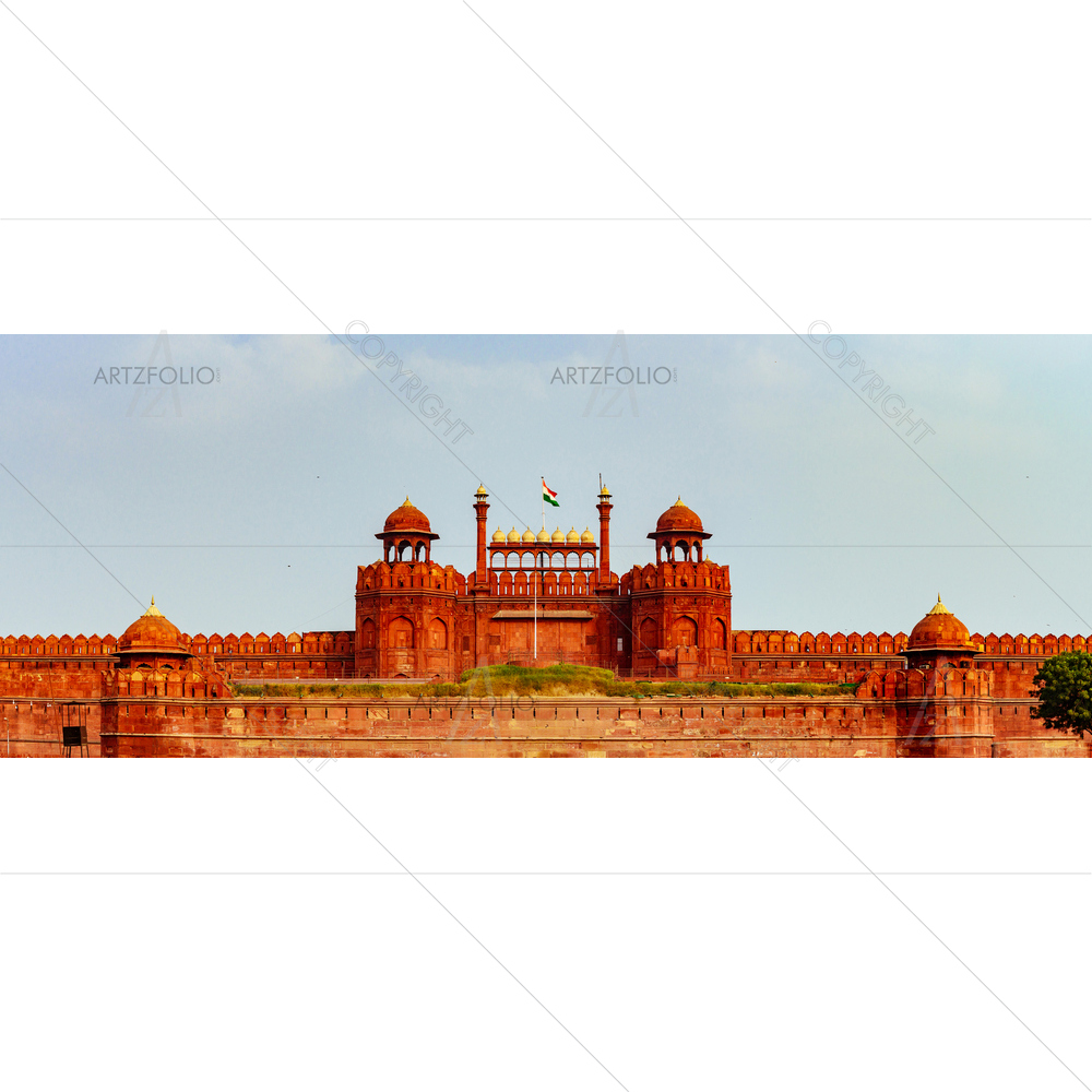 Red Fort, World Heritage in New Delhi, India — Devotional custom art by ArtzFolio