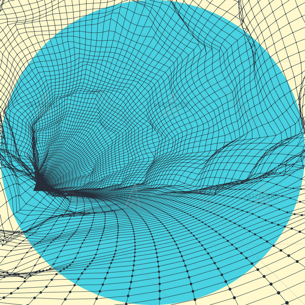 3D Grid Technology — Abstract custom art by ArtzFolio