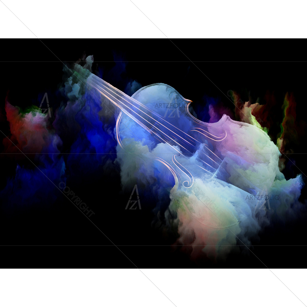 Colorful Abstract Violin — custom-size art design 5014459
