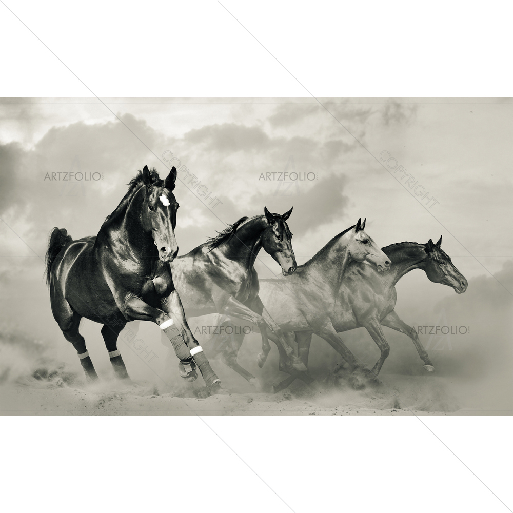 Horses Herd — Animals custom art by ArtzFolio