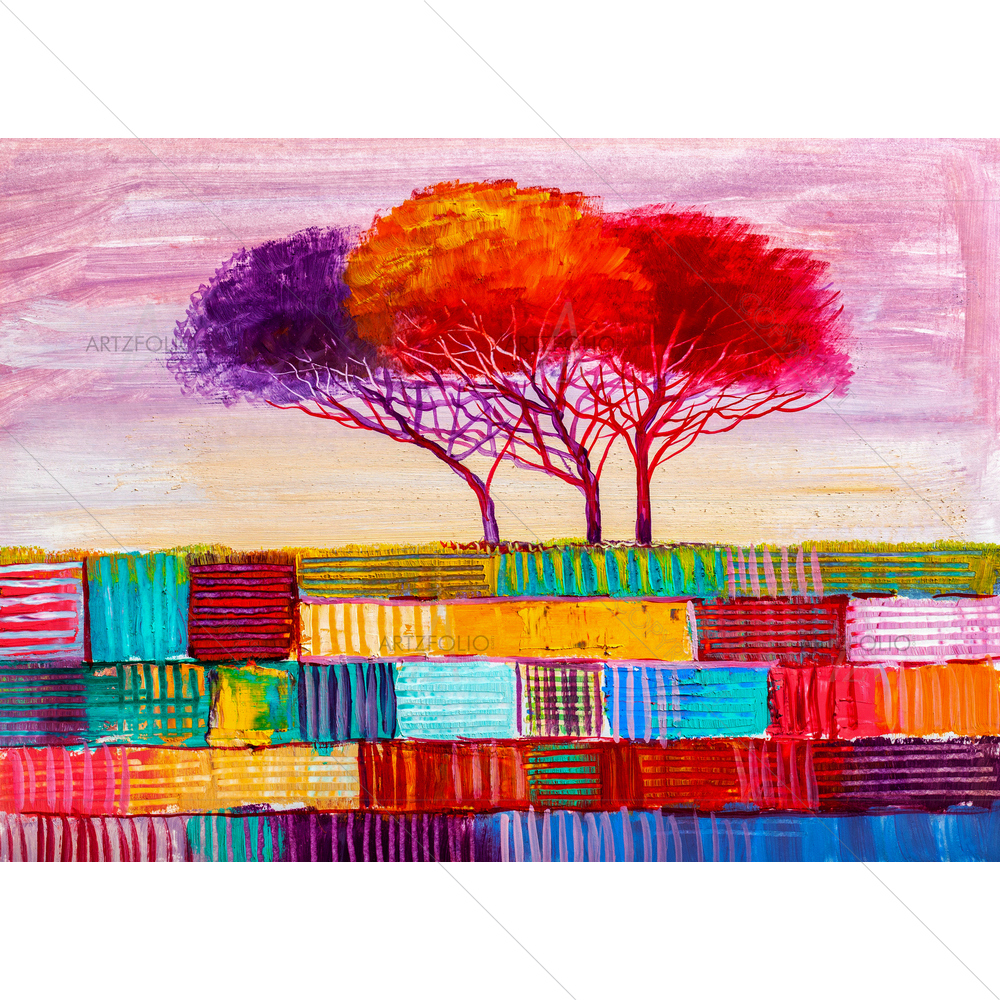 Ornamental Trees in Park — custom-size art design 5014507