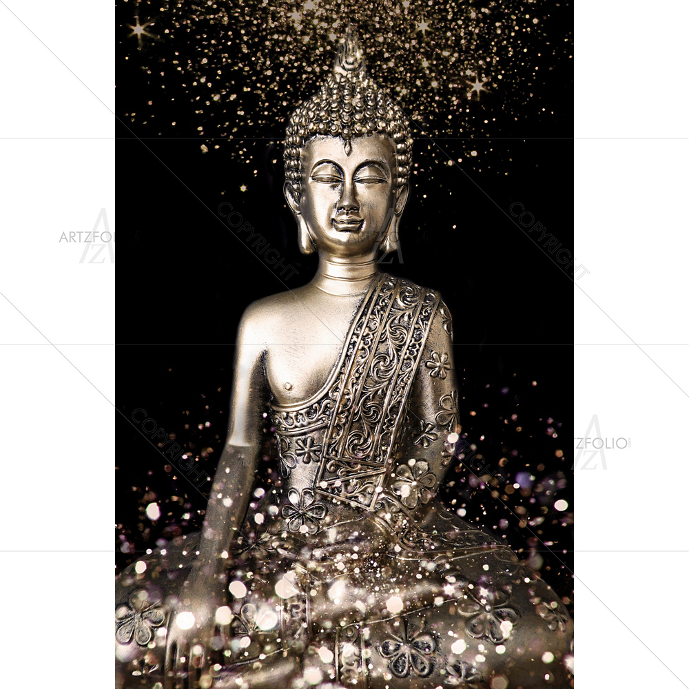 Golden Lord Buddha D9 — Devotional custom art by ArtzFolio
