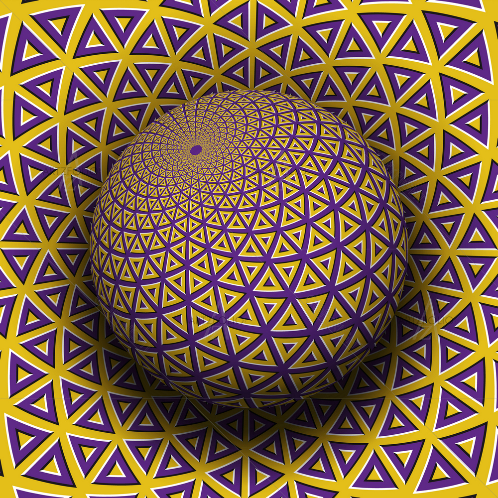 Triangular Elements Patterned Sphere — custom-size art design 5014524
