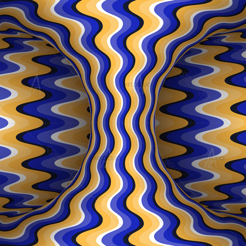 Moving Waves Hyperboloid Stripes D2 — custom-size art design 5014532