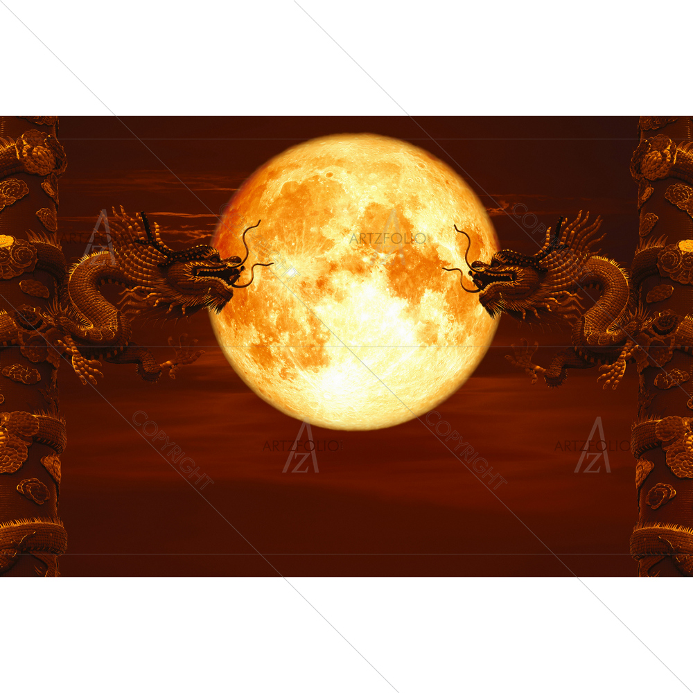 Christmas Moon, NASA D1 — Devotional custom art by ArtzFolio