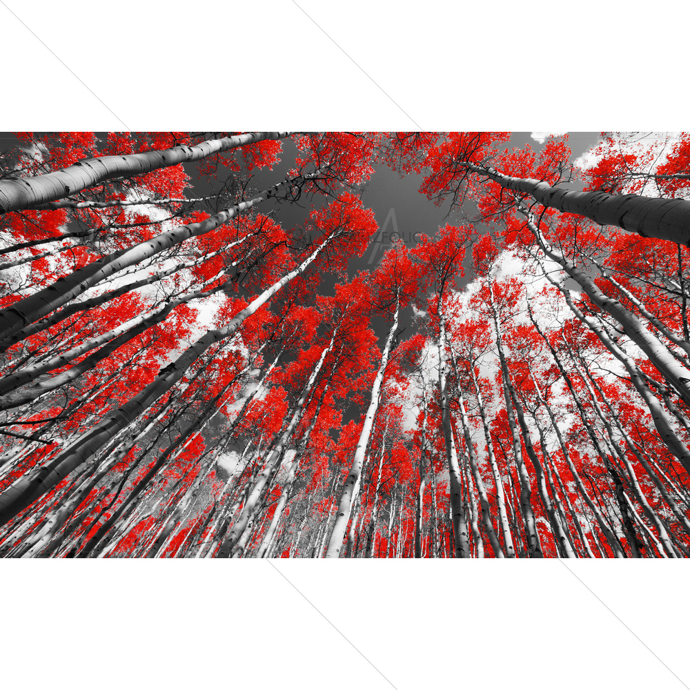 Red Leaves Canopy — Devotional custom art by ArtzFolio